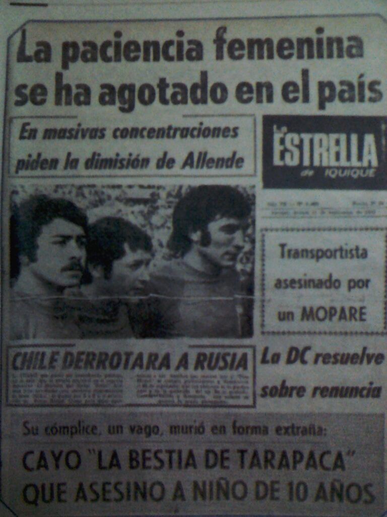 Portada La Estrella de Iquique 11 de septiembre 1973.